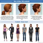 Sims 4 HQ Mods CAS Examples