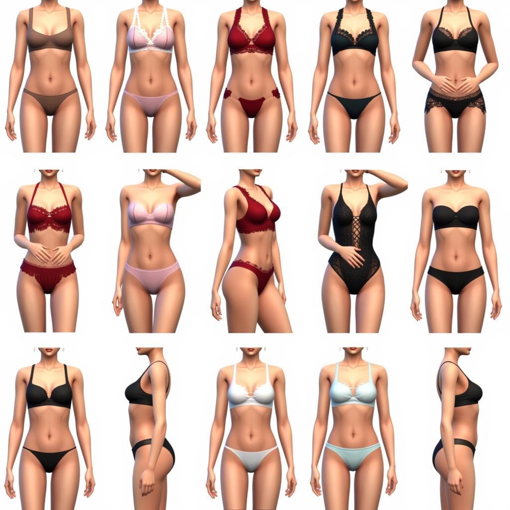 Sims 4 Lingerie Variety