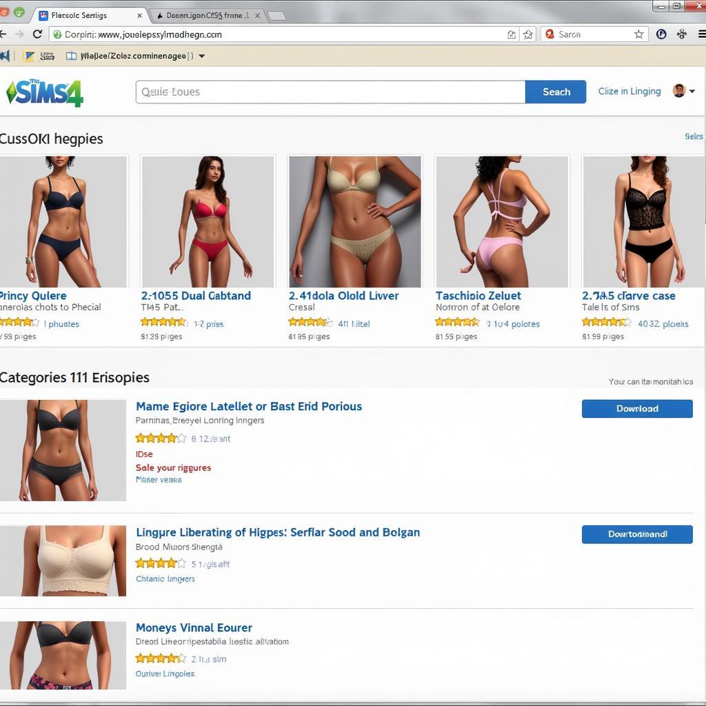 Sims 4 Lingerie Websites