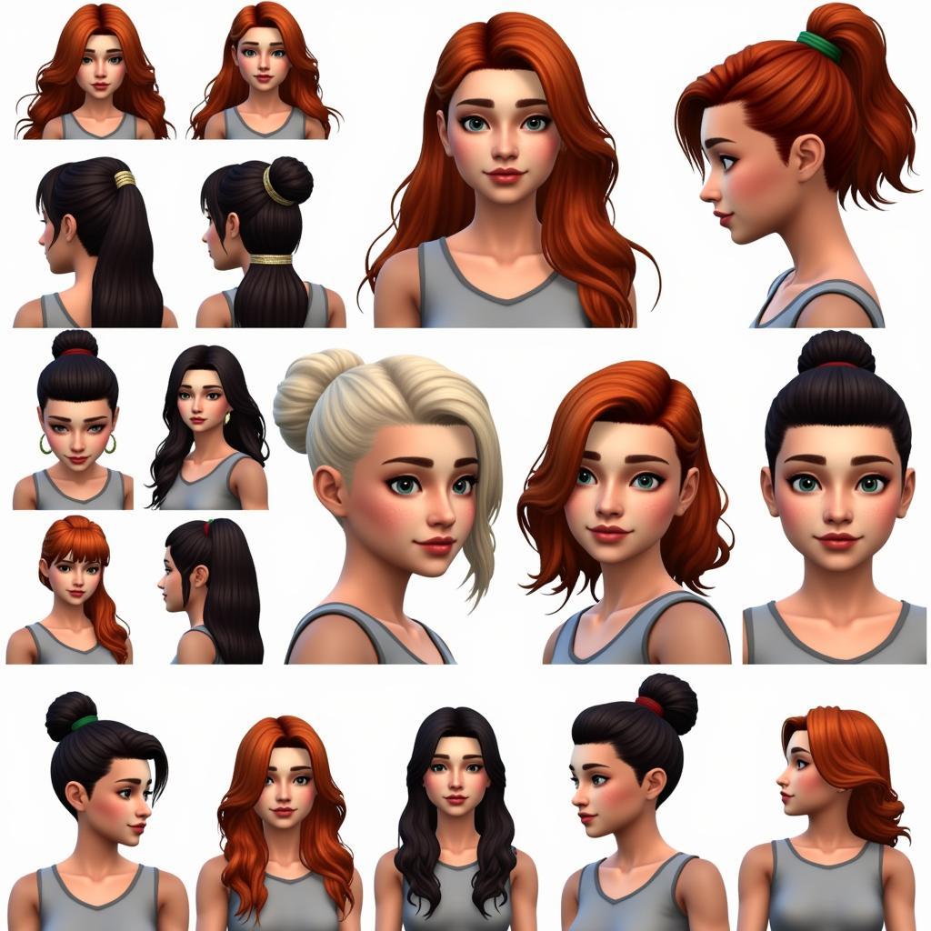 Sims 4 Scene Hair CC Examples