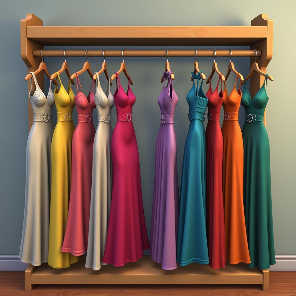 Sims 4 Wardrobe with Vivid Dress Recolors