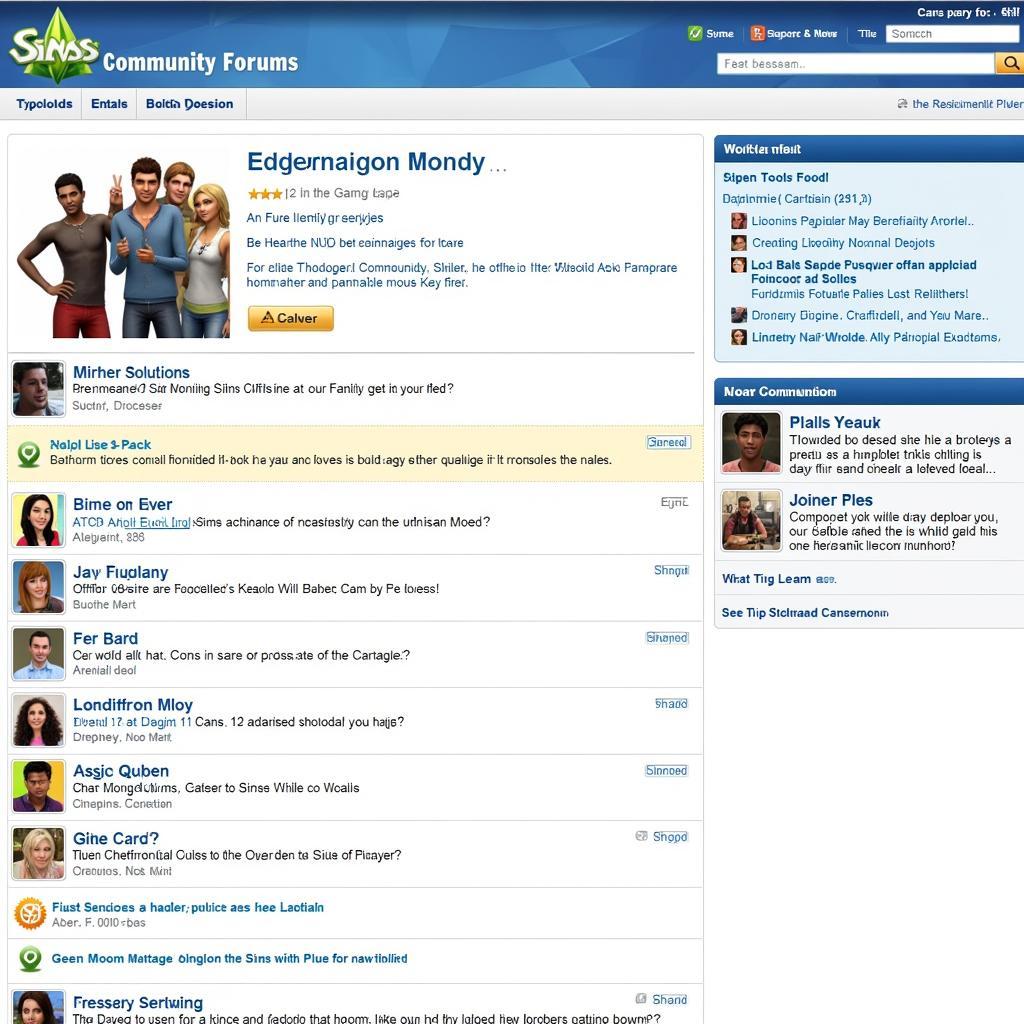 Sims Community Forum