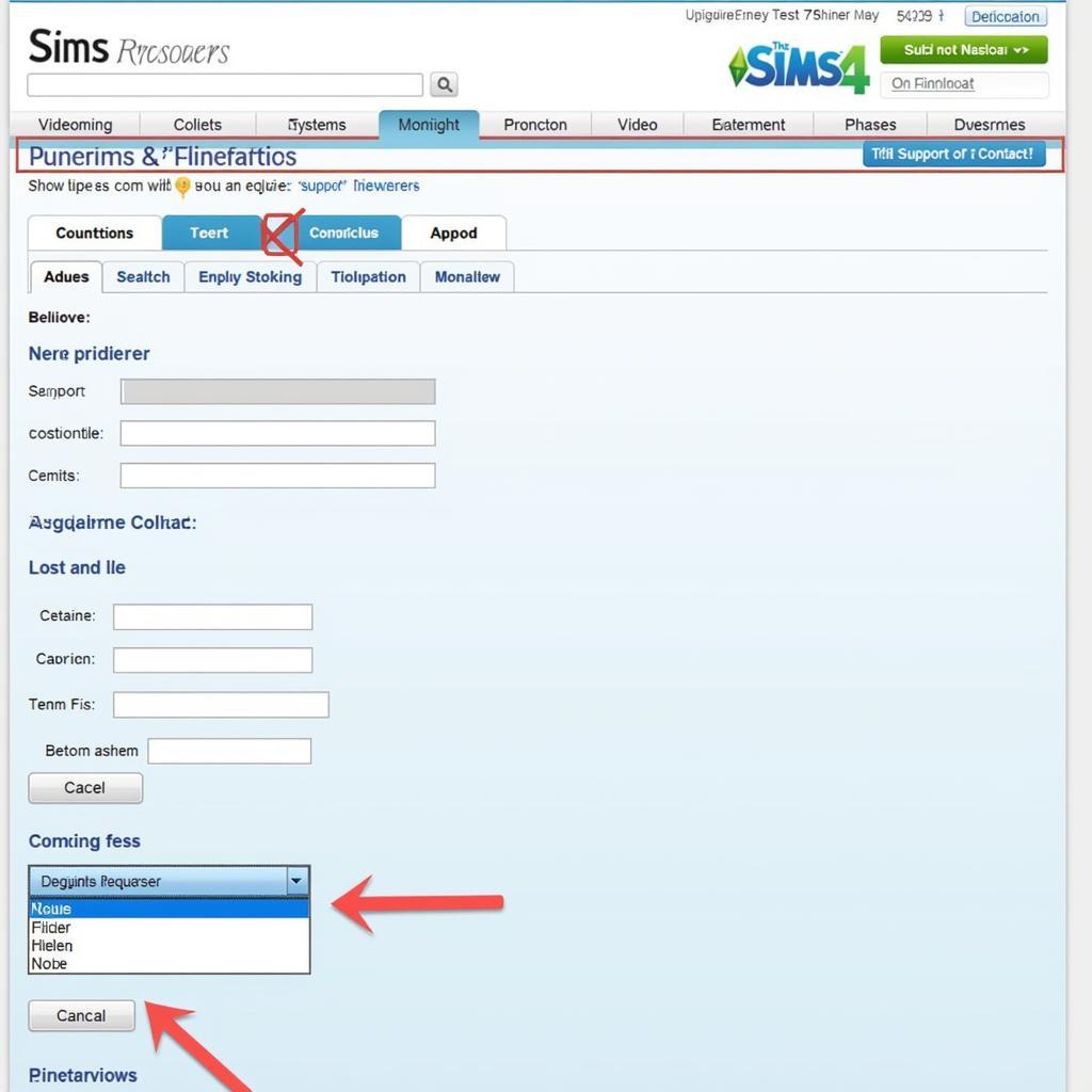 Contacting The Sims Resource Support