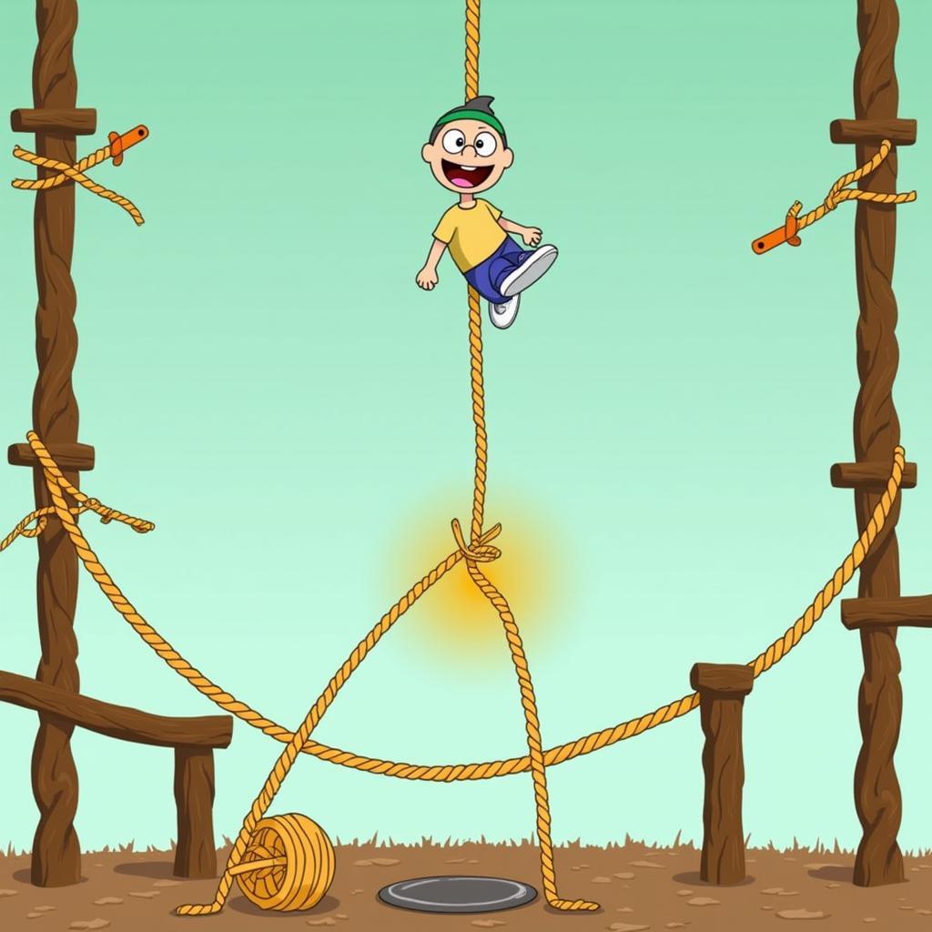 Simson the Rope Puzzle Mechanics Illustration