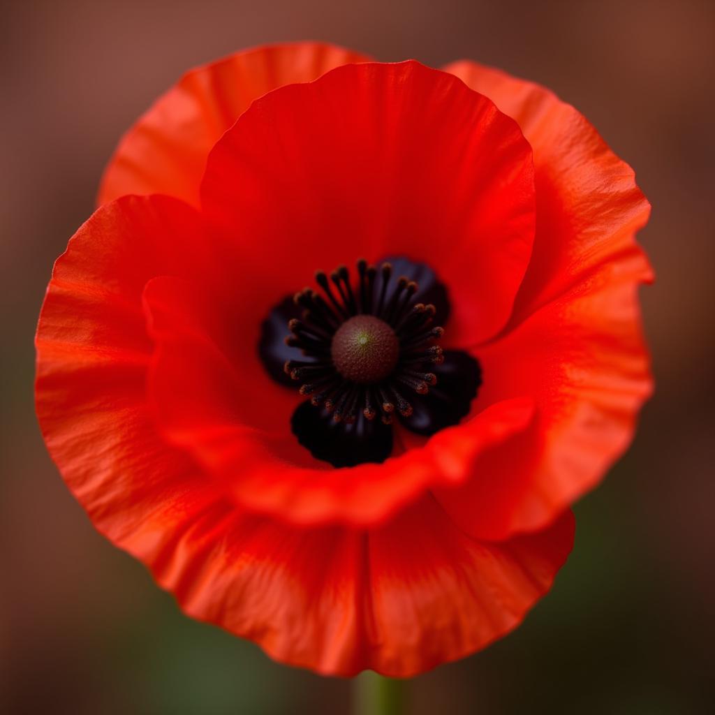 Single Red Poppy Petal Symbolism