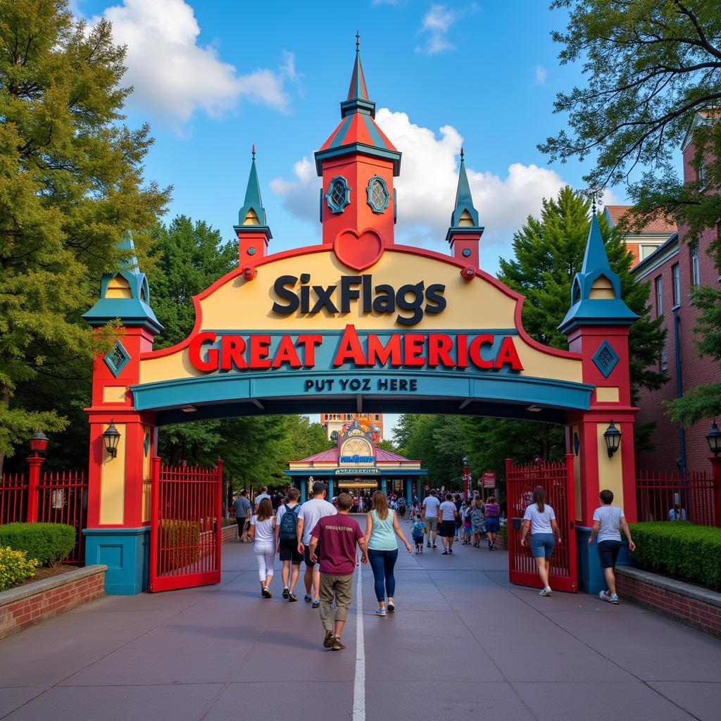 Six Flags Great America Entrance