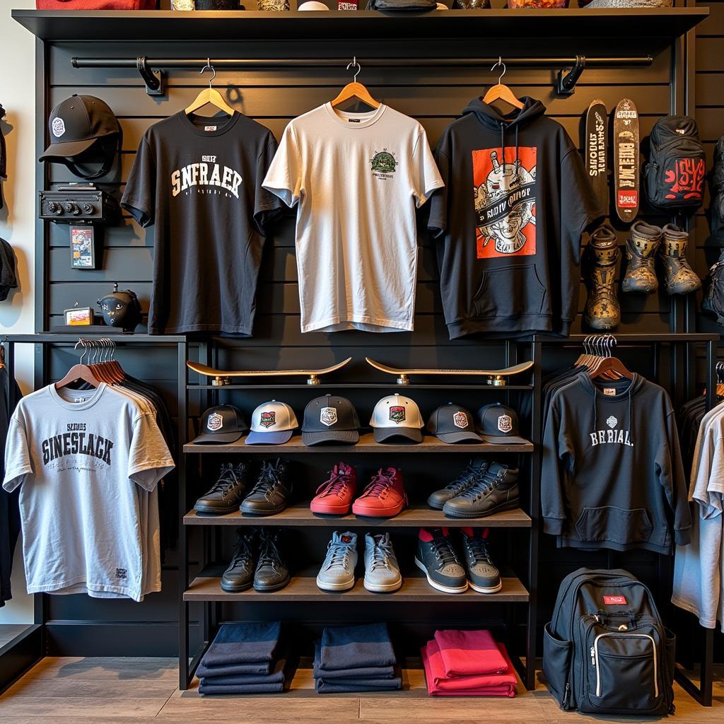 Skate Shop Apparel and Accessories Display