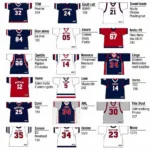 A collection of SMU Mustangs jerseys showcasing different styles and designs