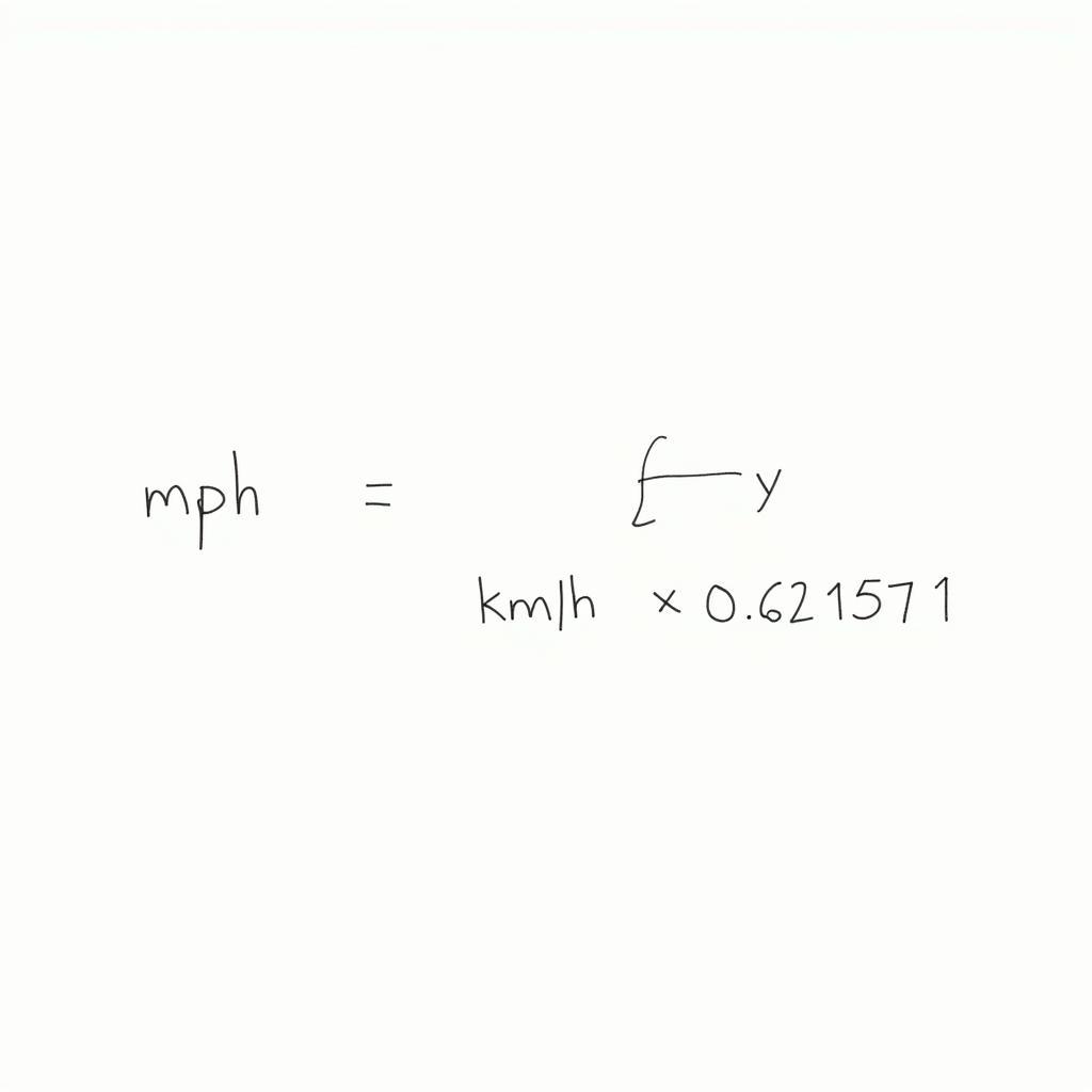 Formula for Converting km/h to mph