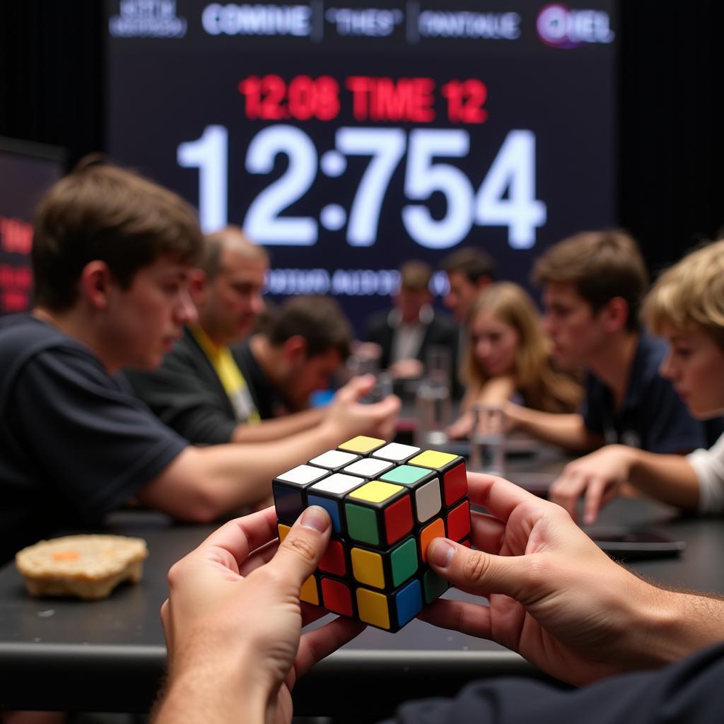 Speedcubing Competition Close Up