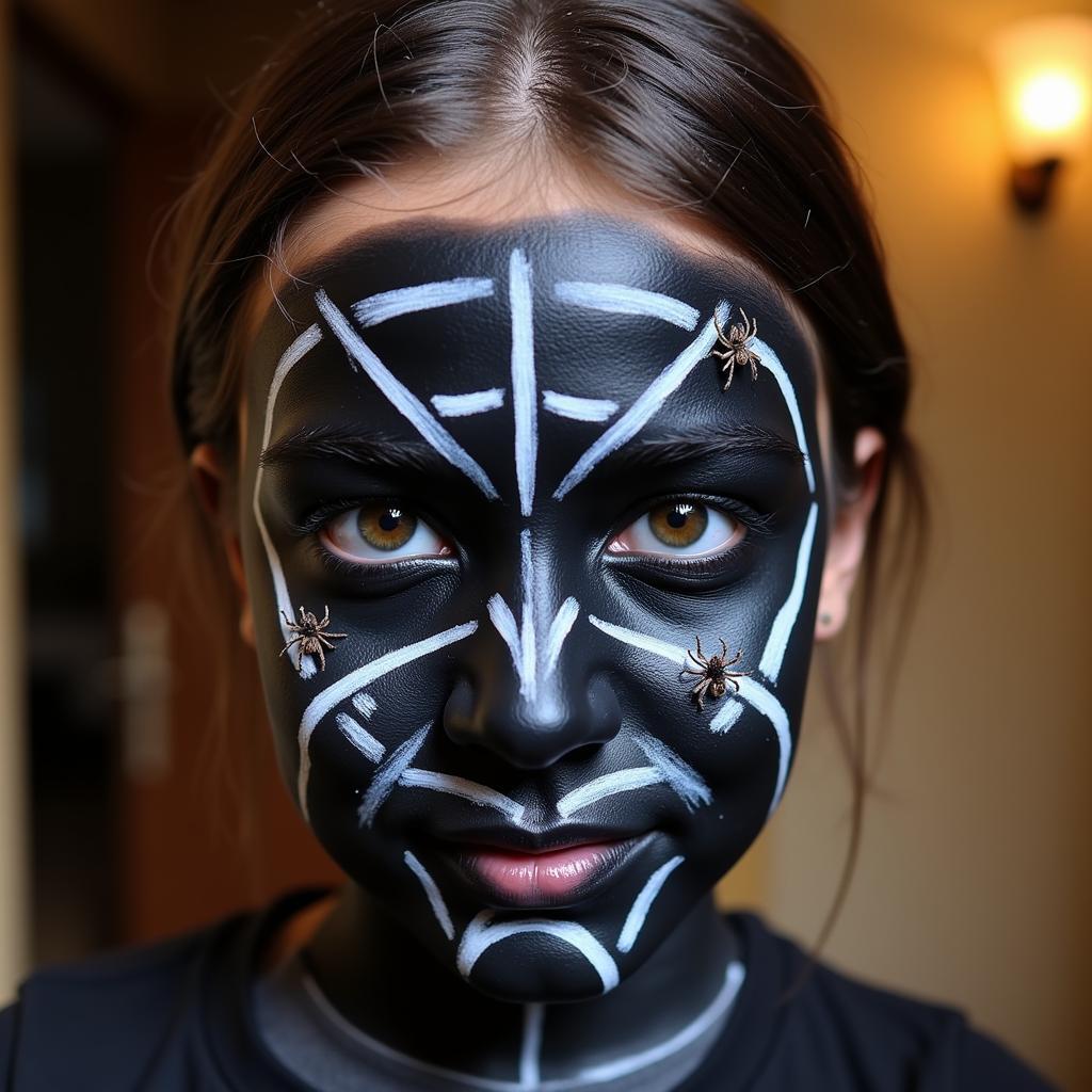 Spider Face Paint for Halloween