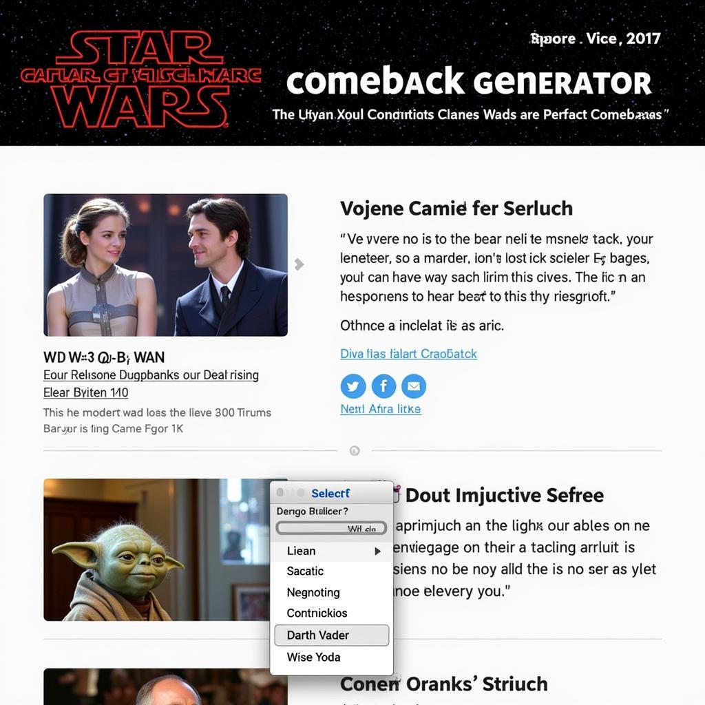 Star Wars Comeback Generator