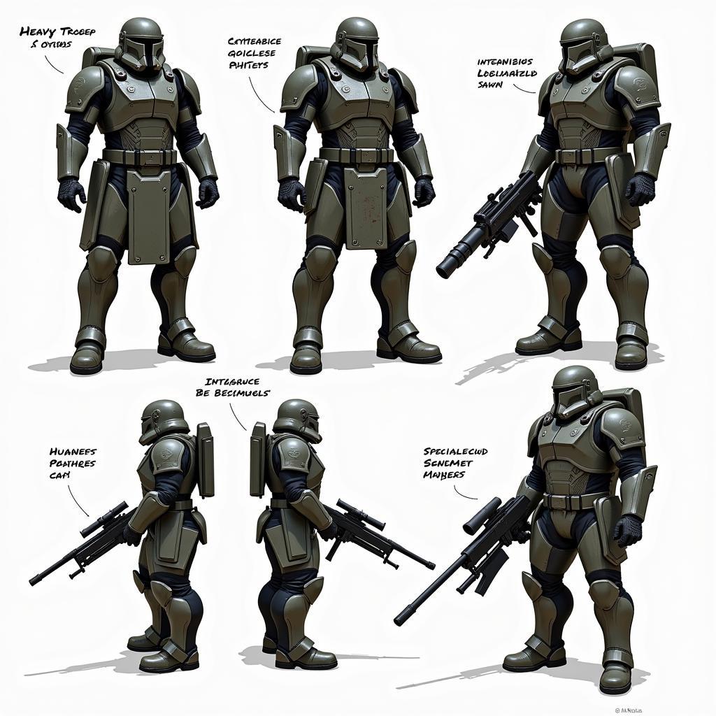 Heavy Trooper Armor variations