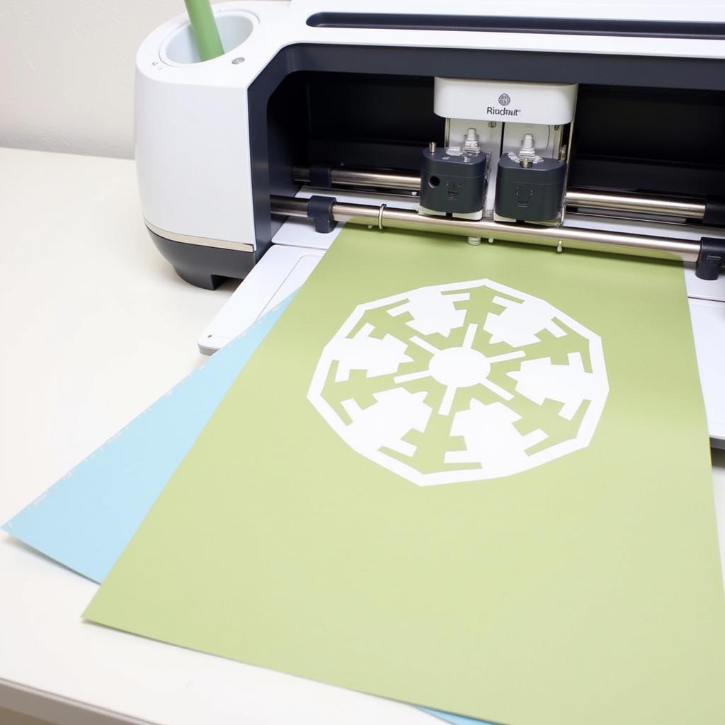 Star Wars SVG Being Used with a Cutting Machine