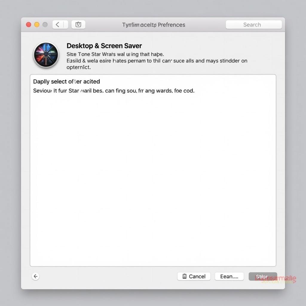 Setting Star Wars Wallpaper in System Preferences