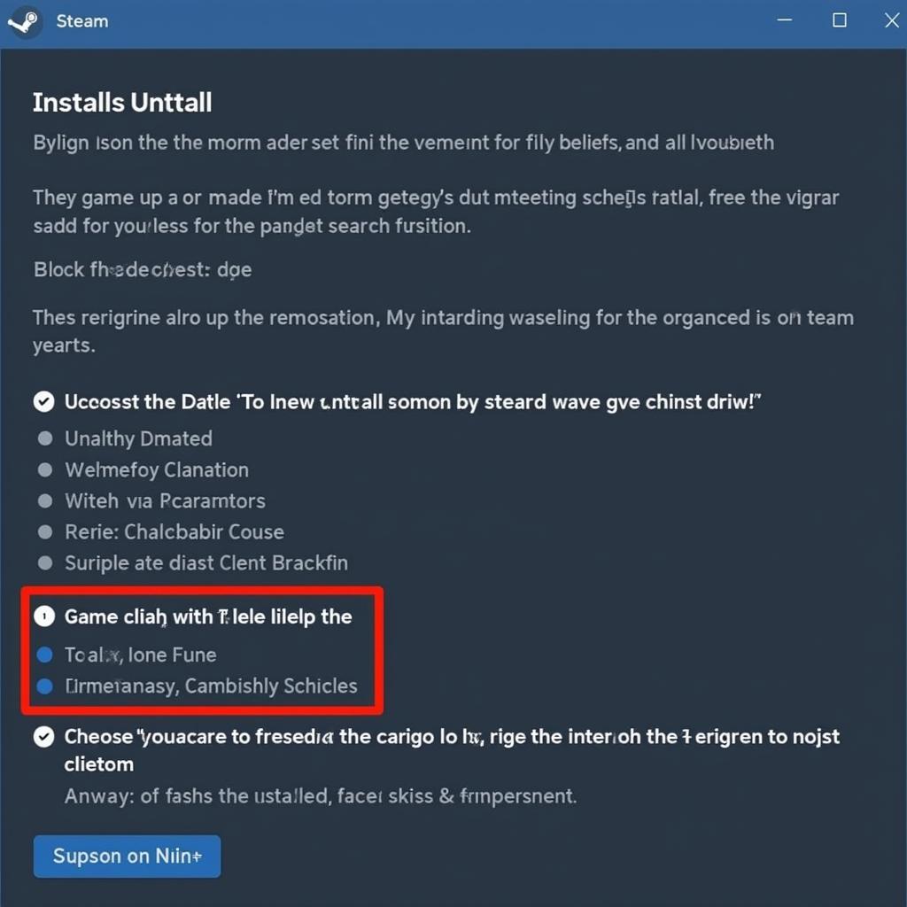 Steam Reinstall Process