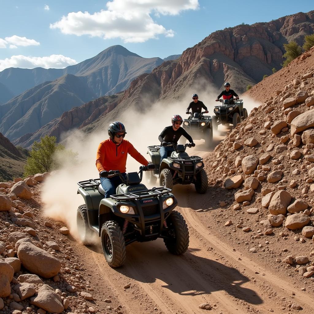 Sterling Power Sports ATV riders conquering challenging terrain