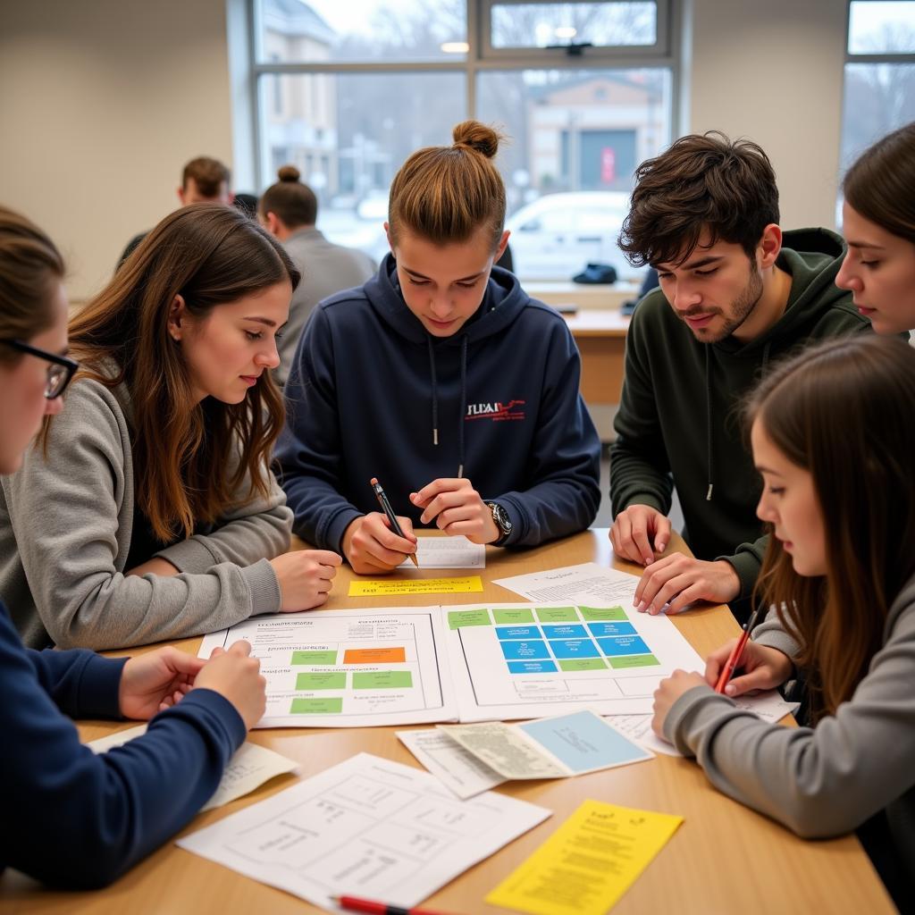 Students Collaborating on a Group Project