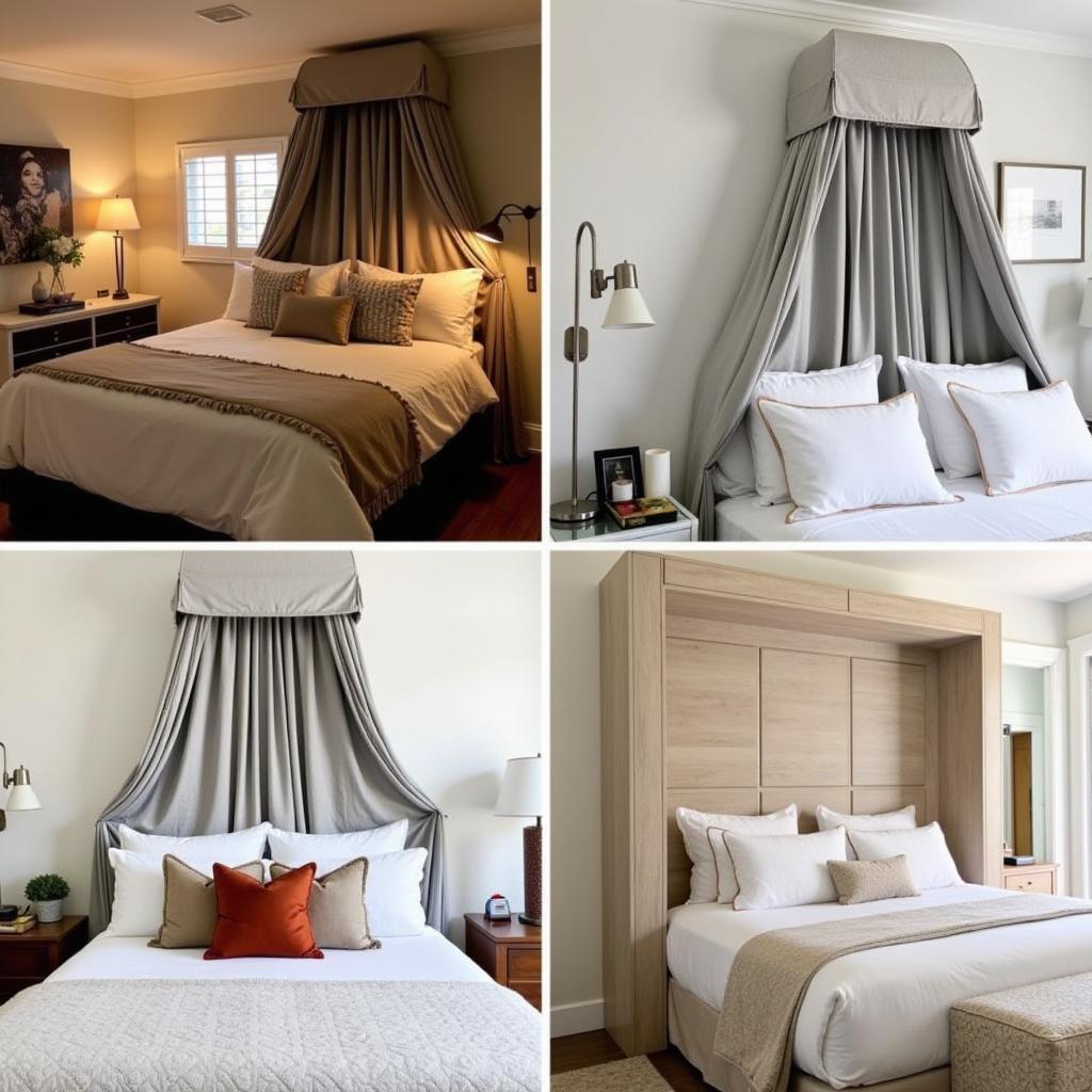 Examples of styled bed wall canopies