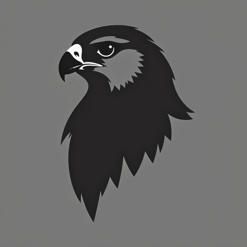 Stylized Falcon PNG for Logo Design