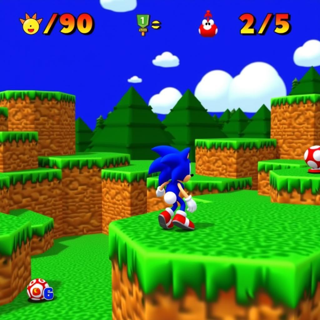 Super Mario 64 Sonic Edition Gameplay Screenshot