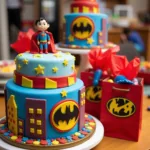 Superhero Birthday Cake and Goodie Bags