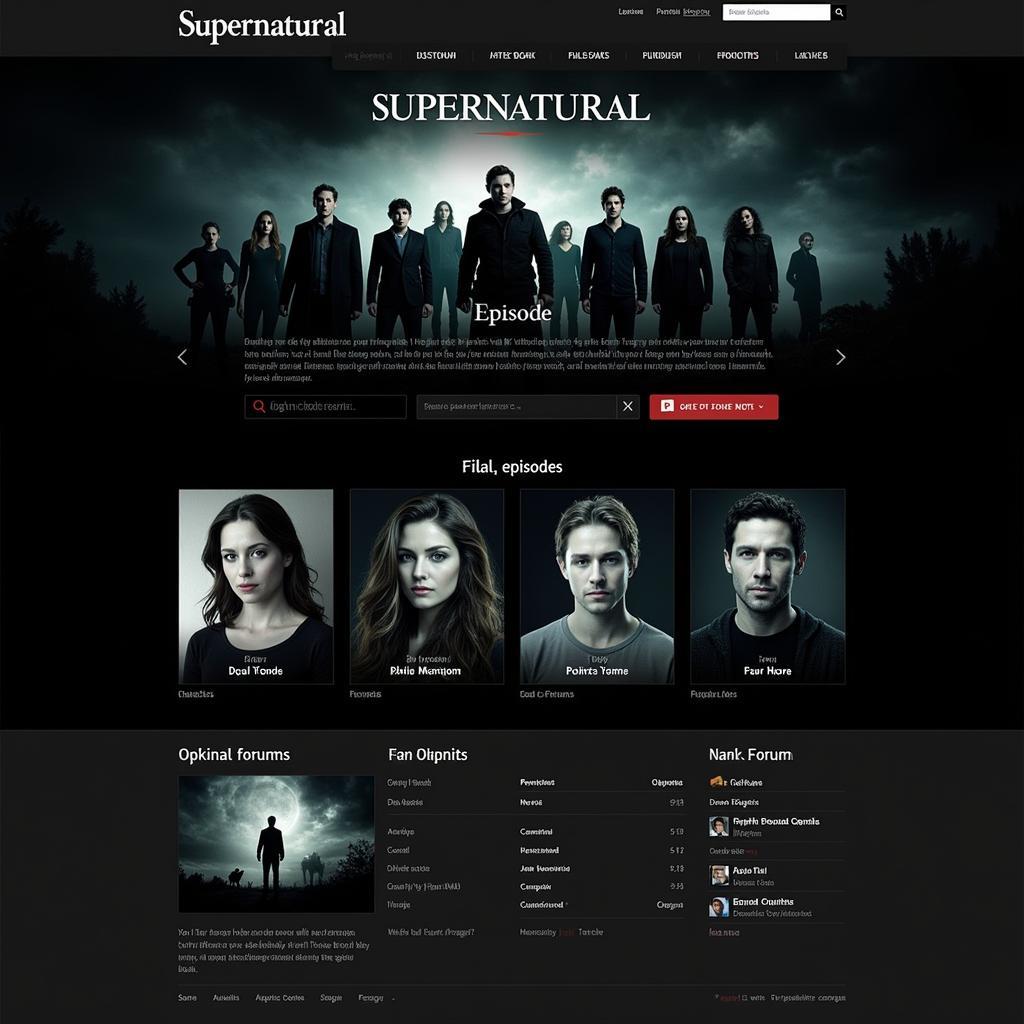 Supernatural Official Website Homepage