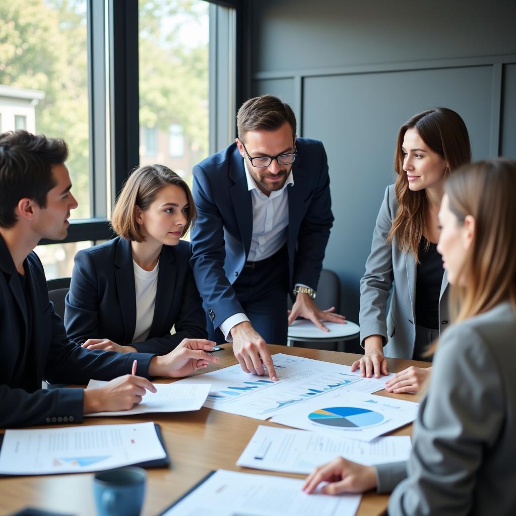 Business Team Adapting their Strategy in a Meeting