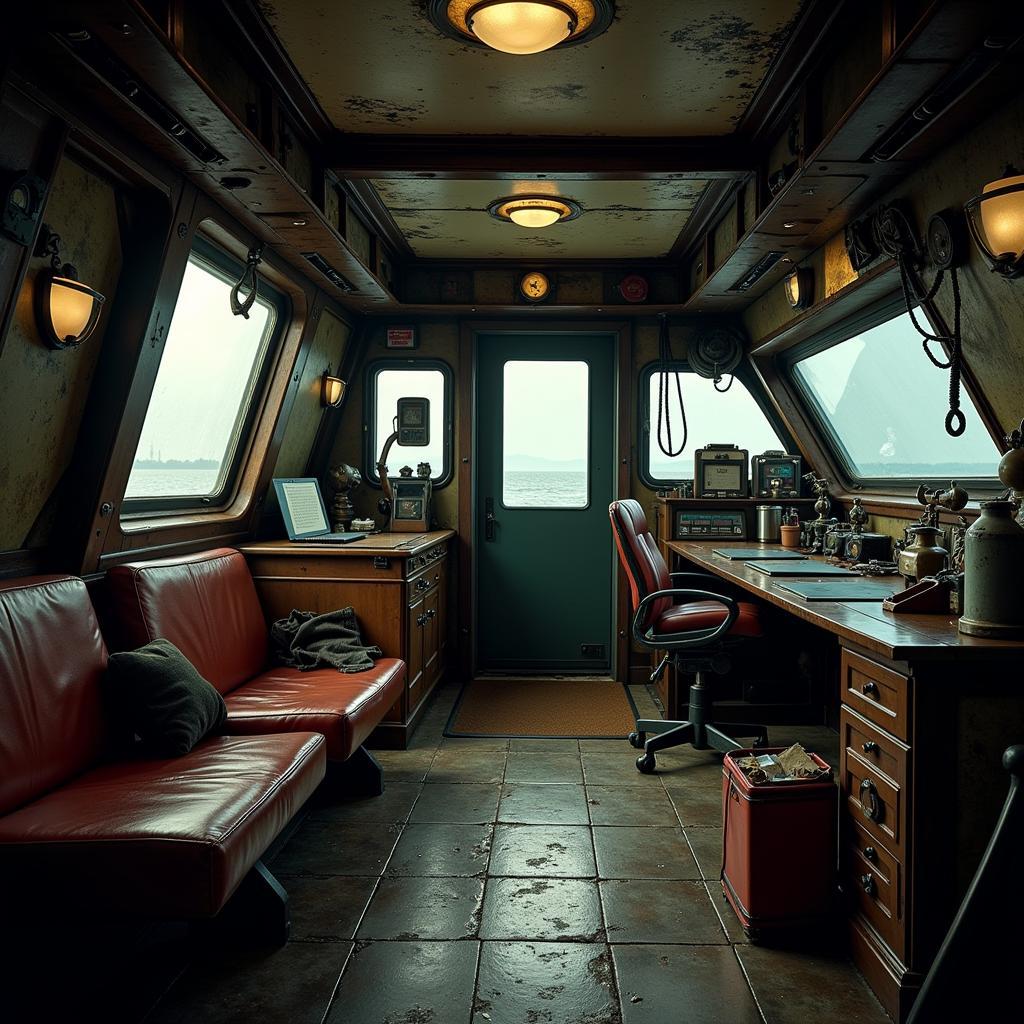 Inside the Bounty Hunter's Ship