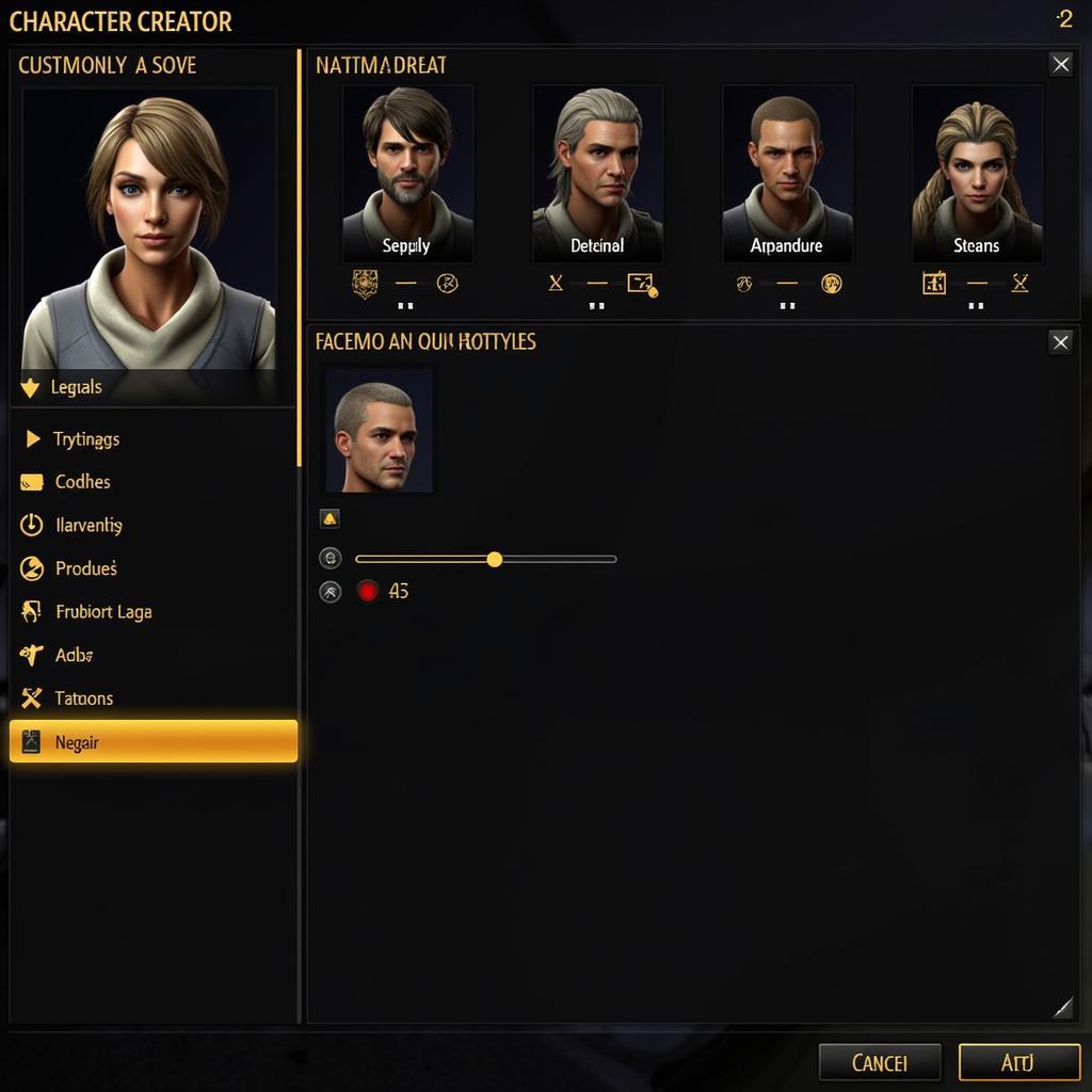 SWTOR Character Creator Appearance Customization Options