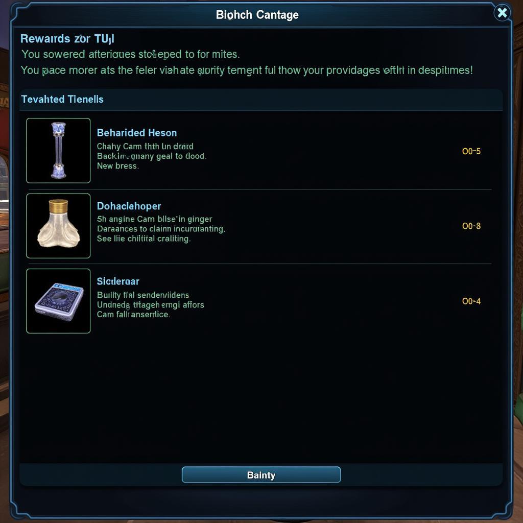 SWTOR High Amity Rewards