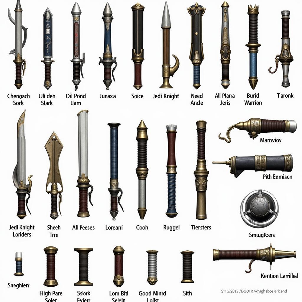 SWTOR Lightsaber Hilt Variations