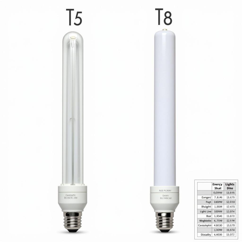 Comparing T5 and T8 Fluorescent Bulbs: Size and Performance