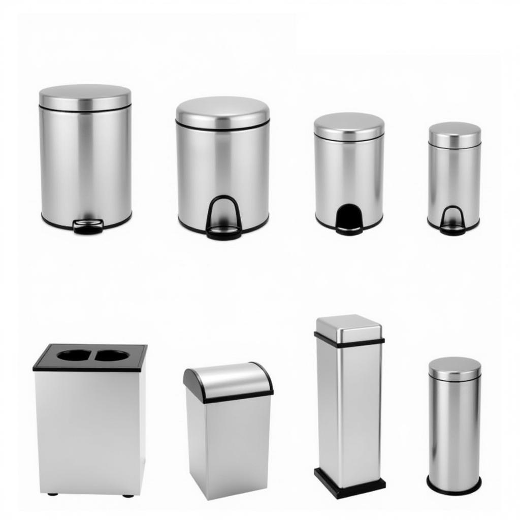 Table Trash Can Size Comparison