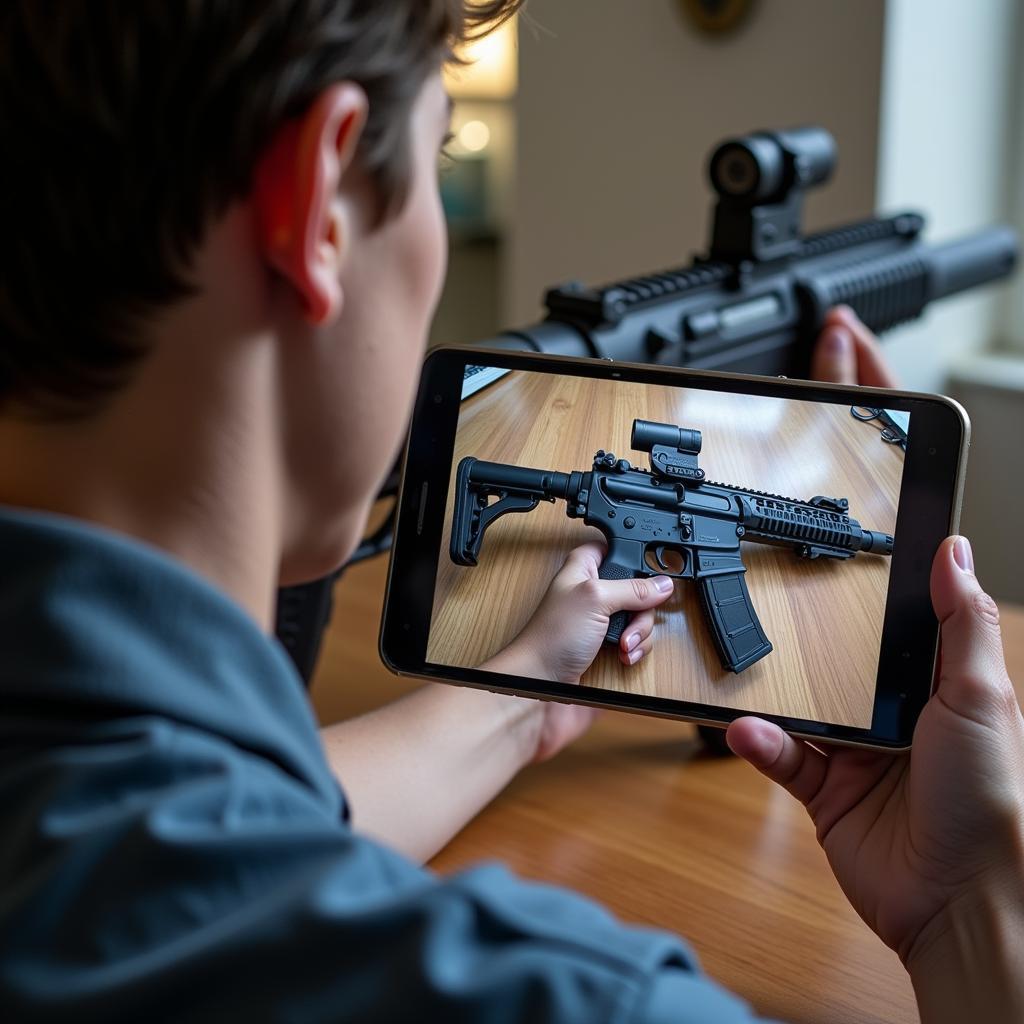 Viewing a Tactical Weapon Skin on a Real Firearm with Augmented Reality