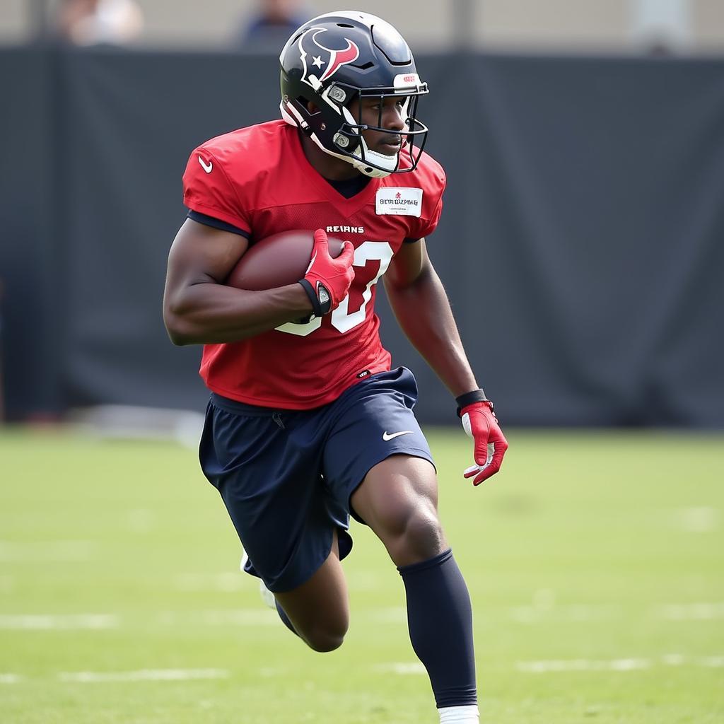 Tank Dell running a route for the Houston Texans