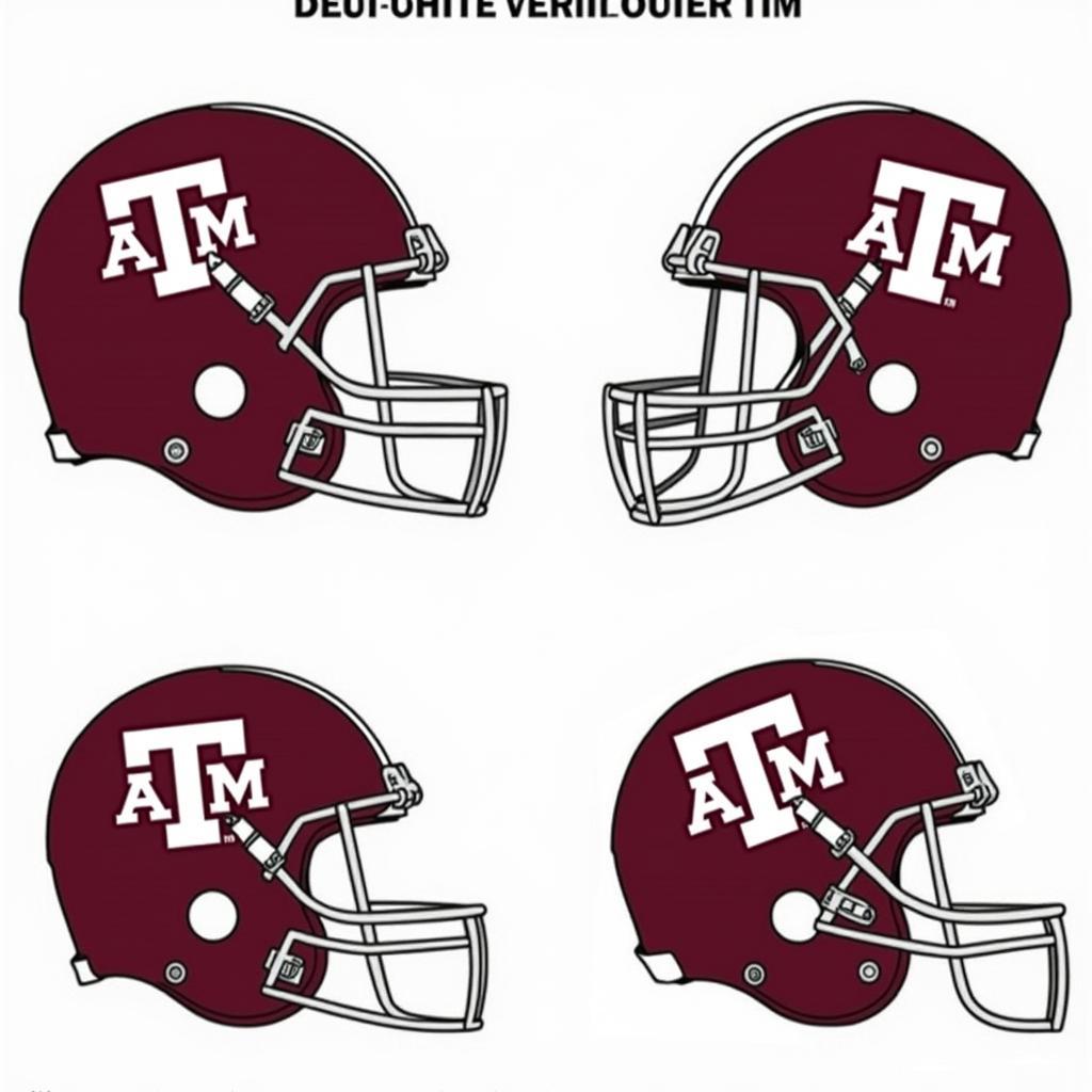 Texas A&M Helmet Stripe Variations Through the Years