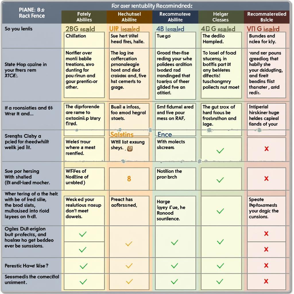 Throne and Liberty Class Comparison Chart