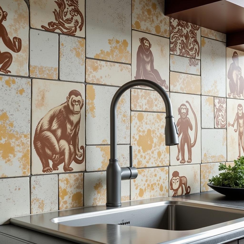 Modern Kitchen Backsplash Featuring Tile Ape Design