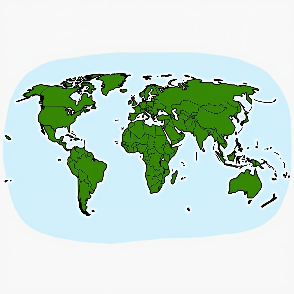 World map highlighting different time zones