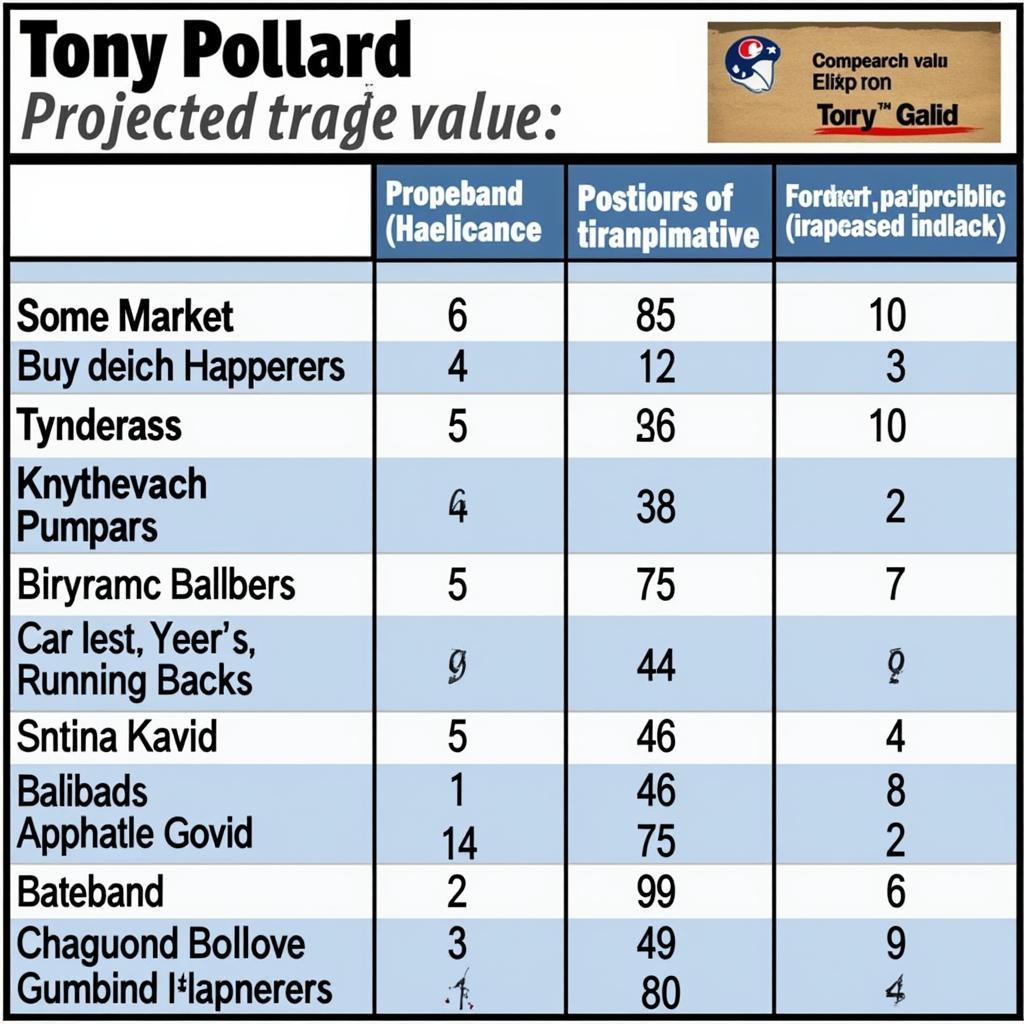 Tony Pollard's trade value compared to other players