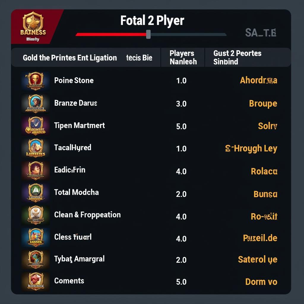 Total Points Bands in Game Ranking