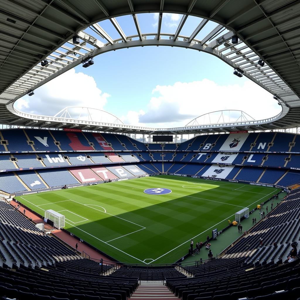 Tottenham Hotspur Stadium interior view in London