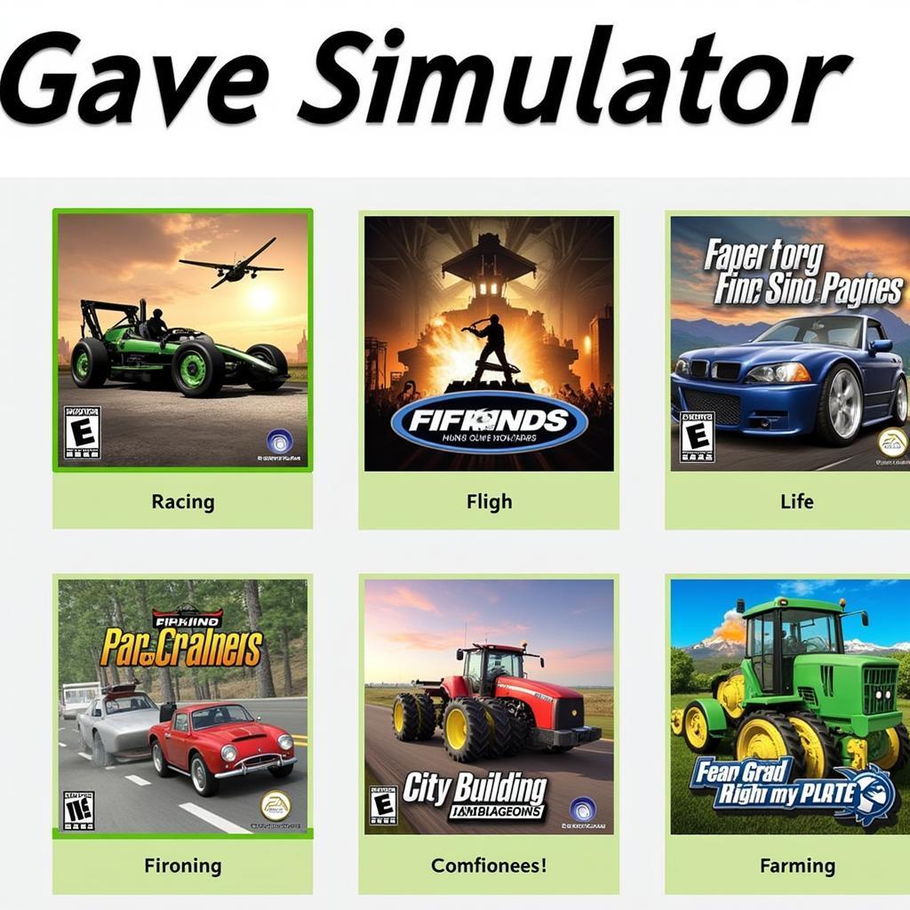 Various Simulation Genres on Xbox 360