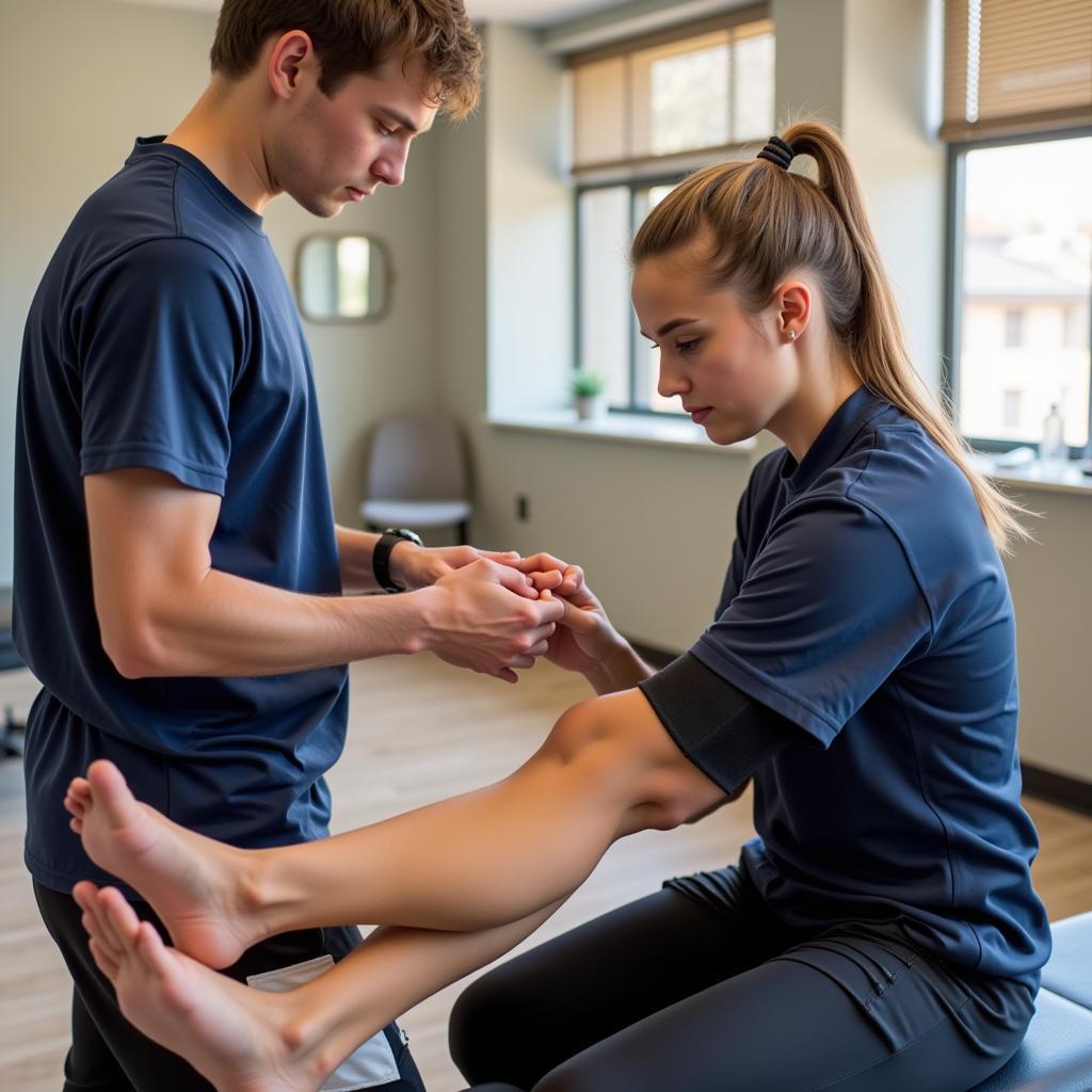 Underdog Player Undergoing Physical Therapy