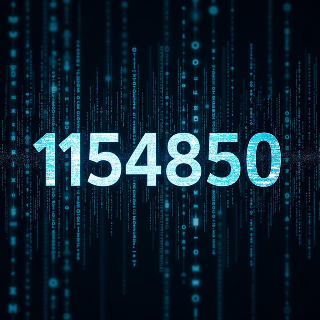 Visual Representation of 11548580 as a Unique Identifier