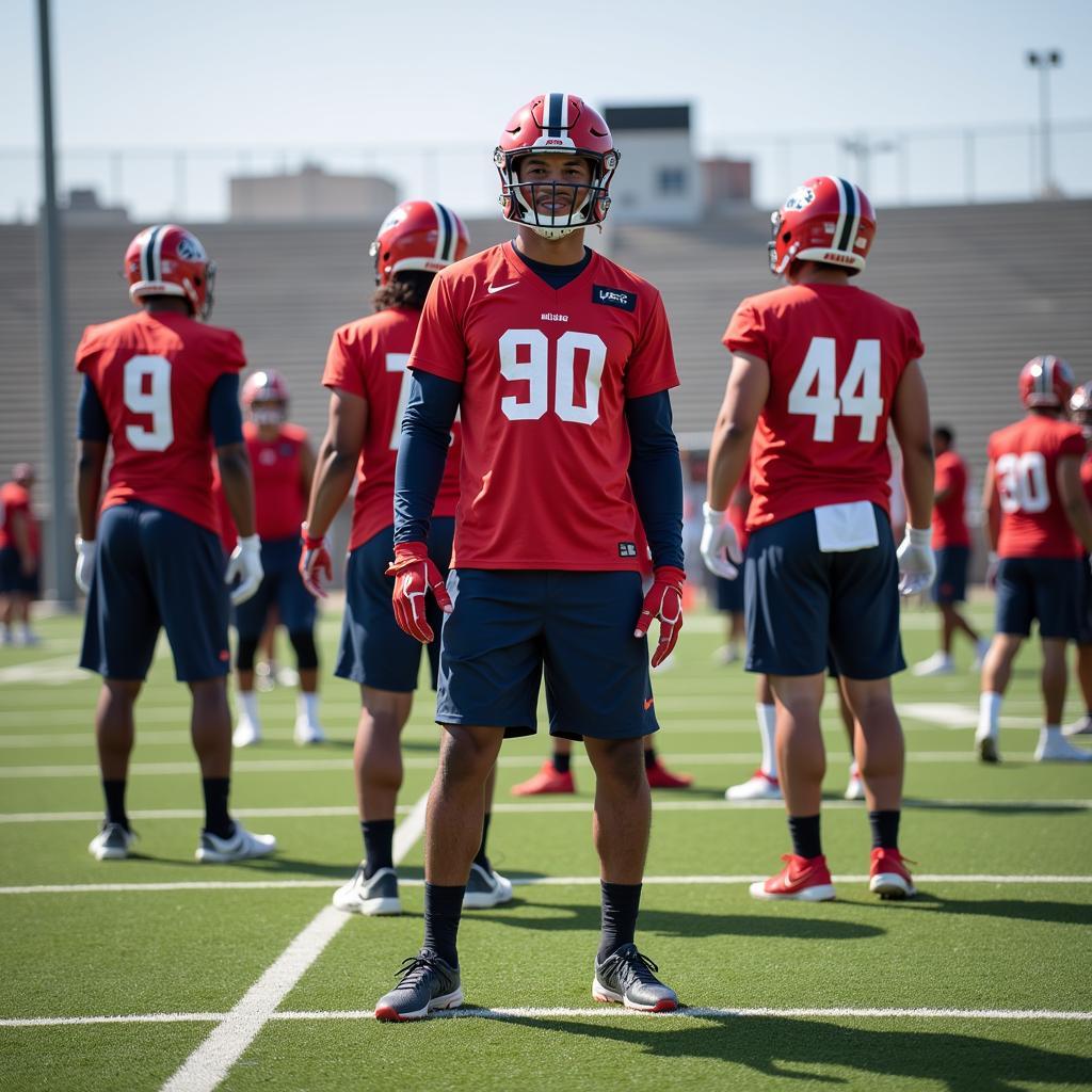 UTEP Miners Football Players in their New Uniforms