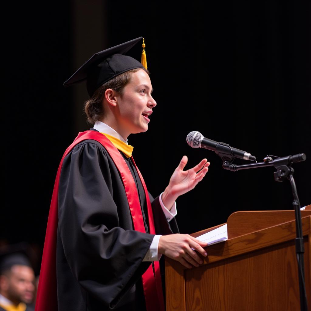 Delivering the Valedictorian Speech