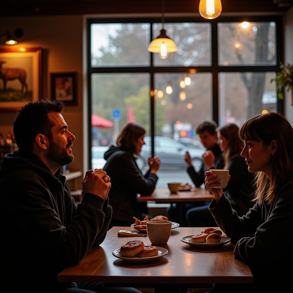 Enjoying a Coffee in Vancouver on a Rainy Day