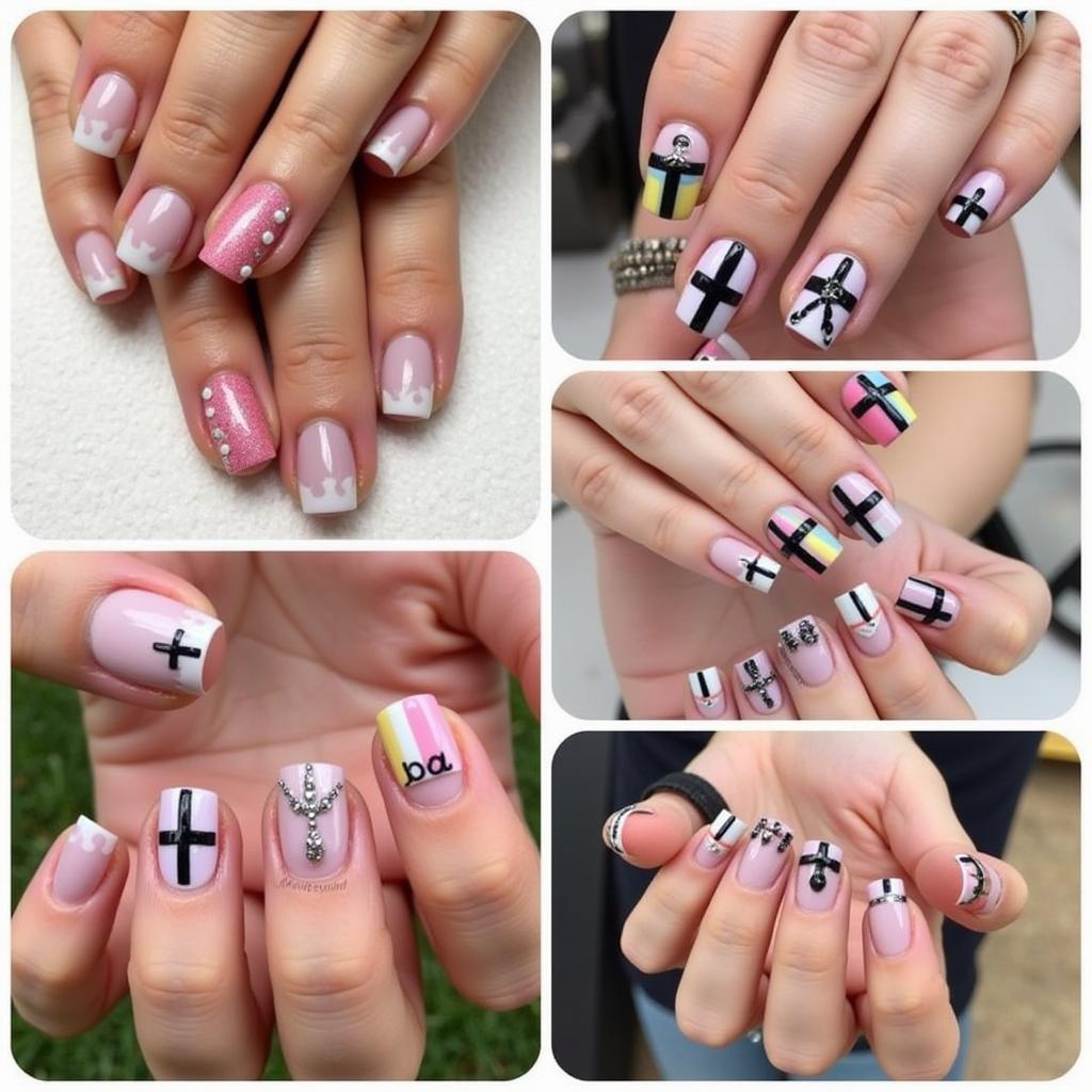 Variety of Cross Nail Designs for Different Styles